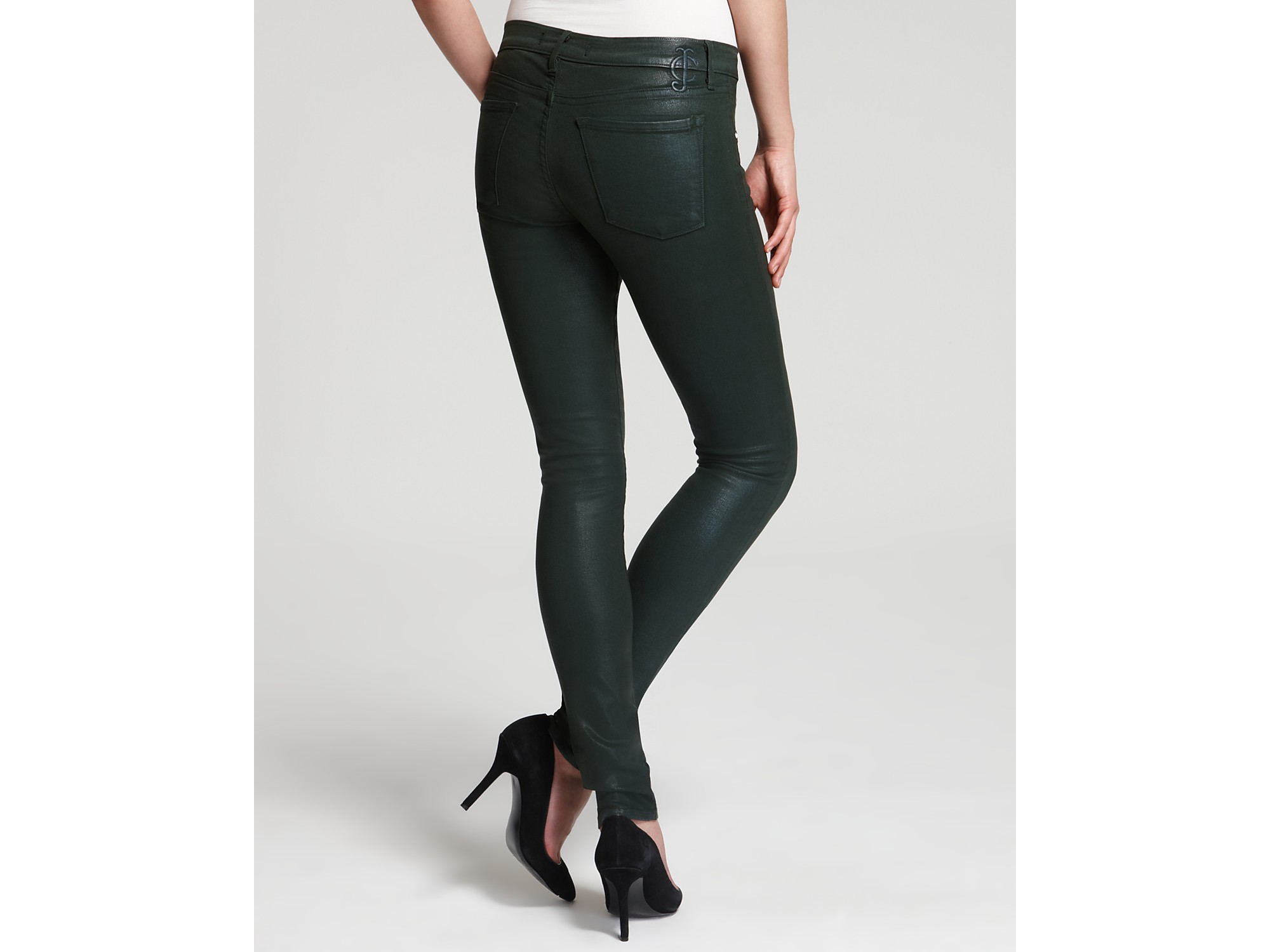 Lyst - Juicy Couture Coated Skinny Jeans in Black