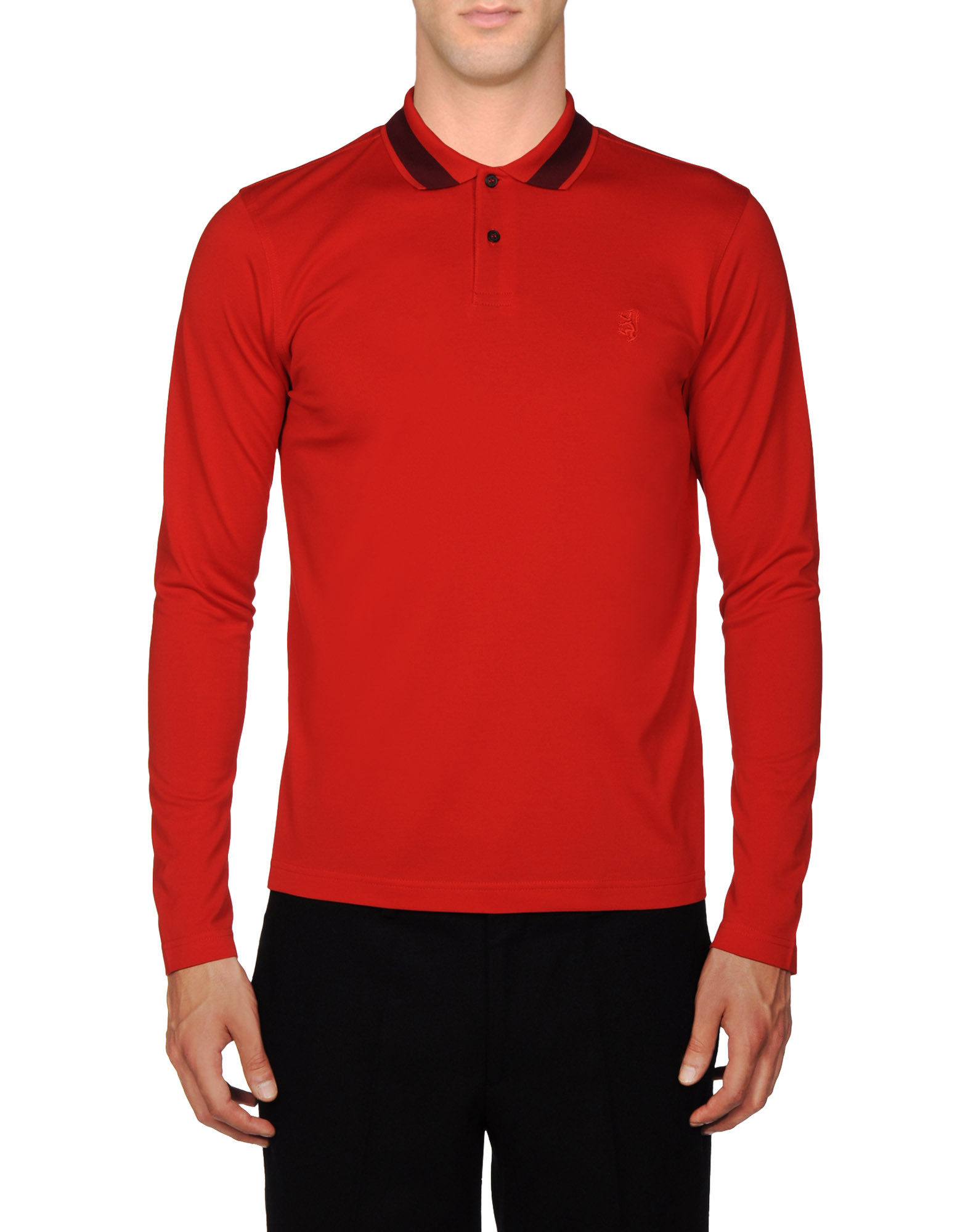 Pringle Of Scotland Contrast Collar Polo Shirt in Red for Men | Lyst