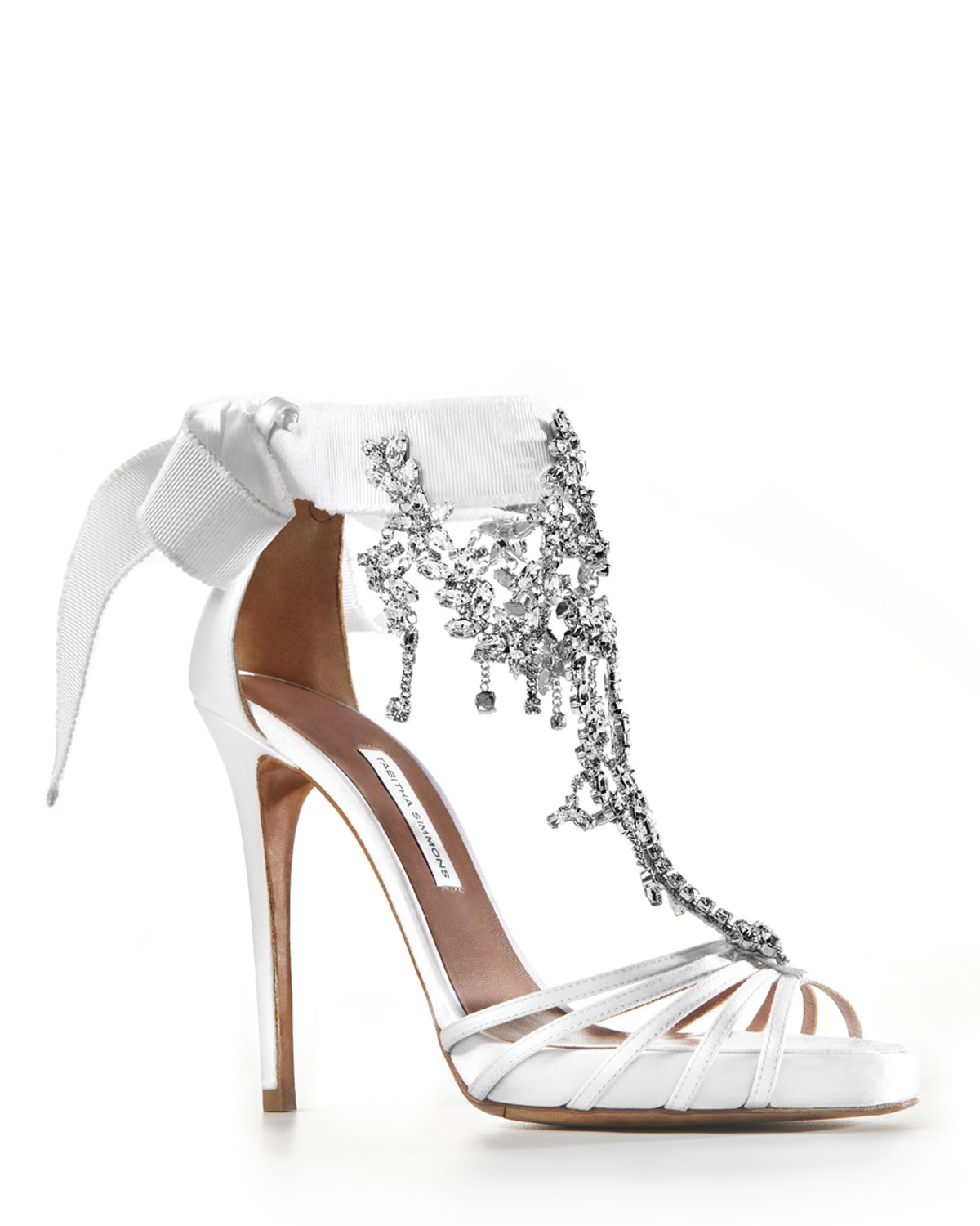 Tabitha Simmons Chandelier Crystal Sandal In White Lyst Gallery