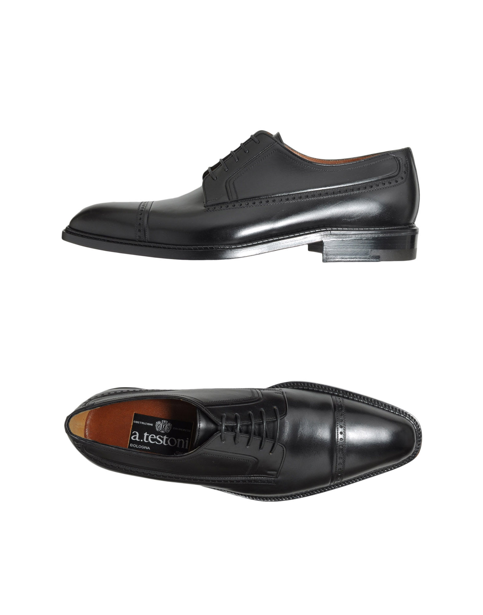 A.testoni Laced Shoes in Black for Men | Lyst