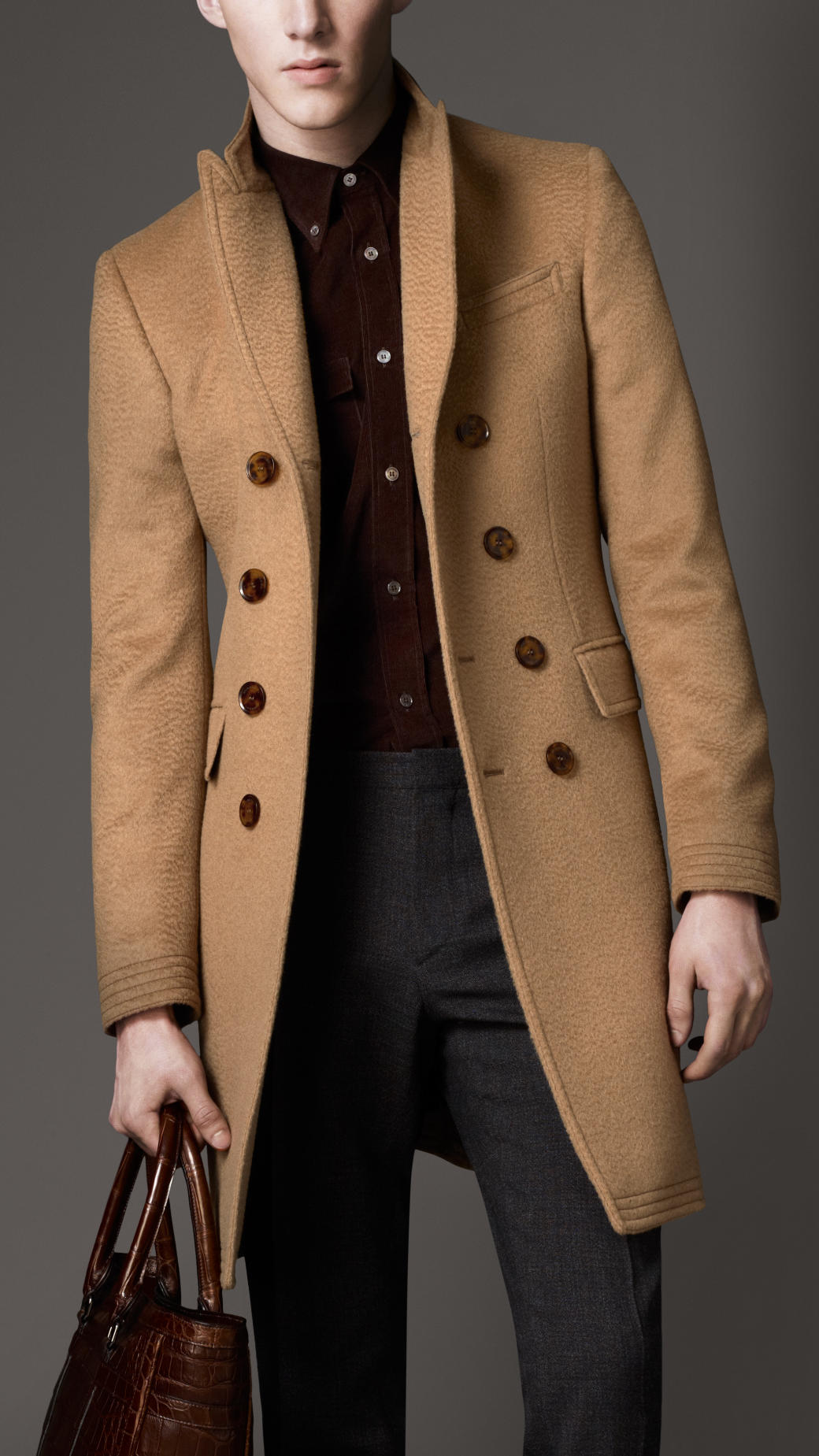 Burberry Camel Hair Top Coat in Natural for Men - Lyst