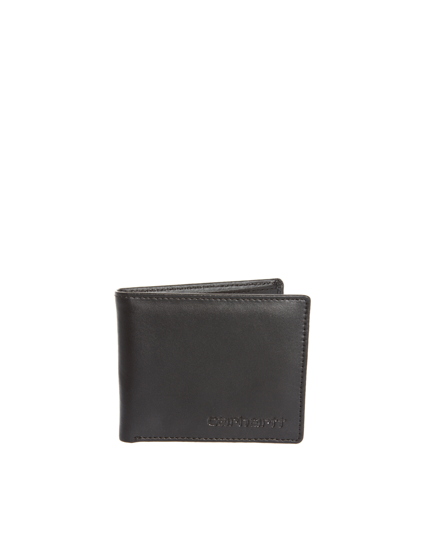 Carhartt Leather Billfold Wallet in Black for Men | Lyst