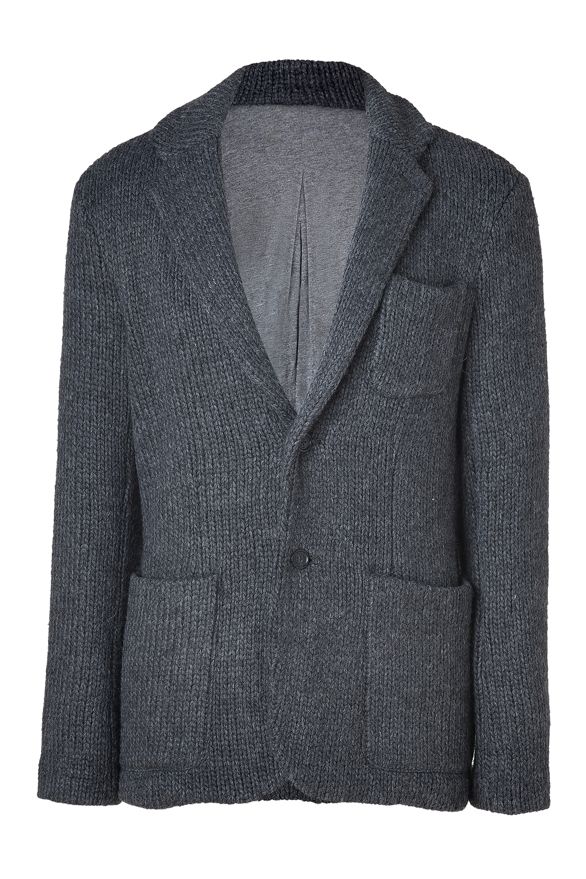 Lyst Michael Kors Charcoal Chunky Knit Blazer in Gray for Men