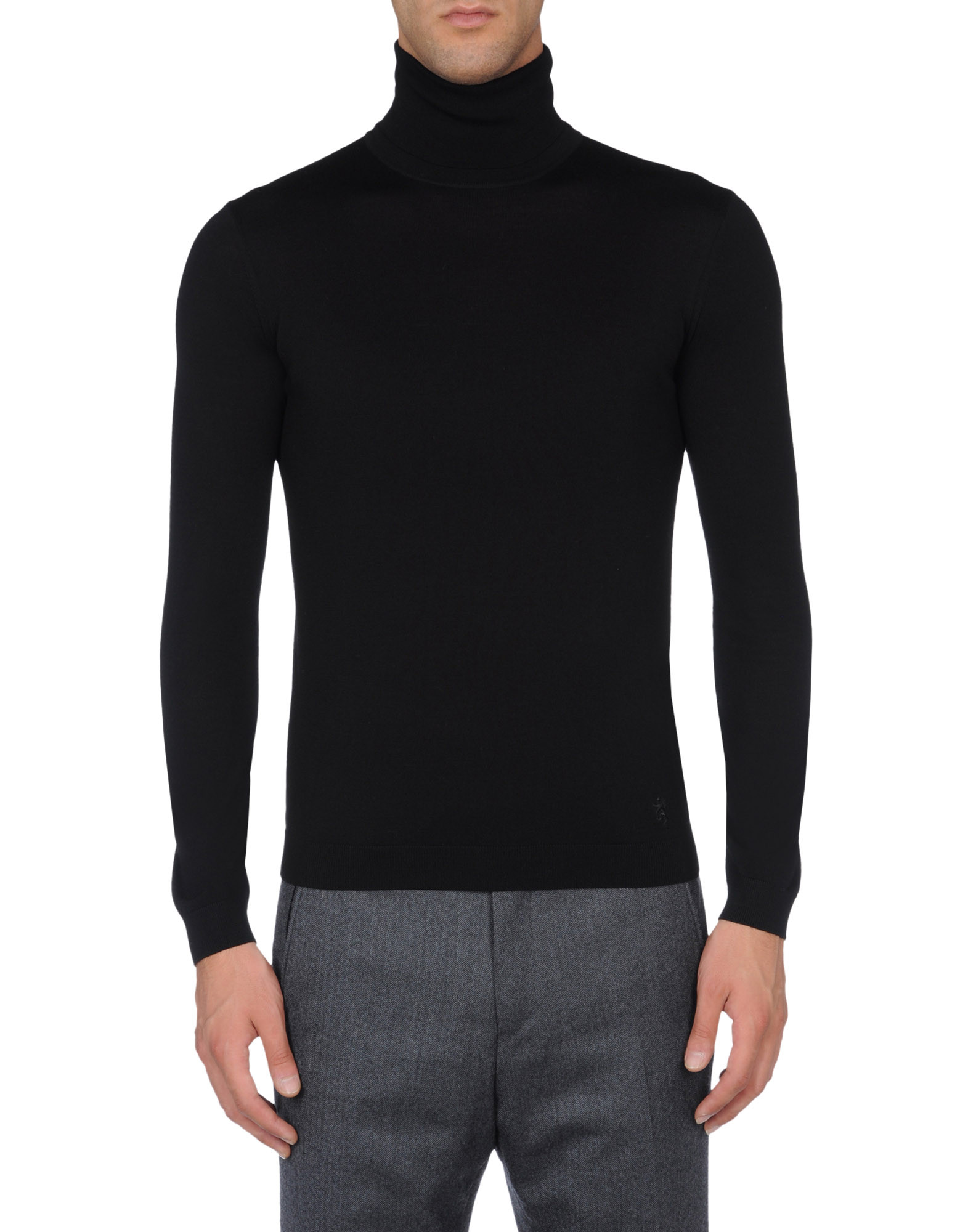 Pringle Of Scotland Merino Rollneck Sweater in Black for Men | Lyst