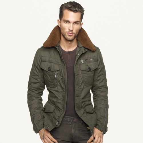 Ralph lauren black label Waxed Nylon Field Jacket in Green for Men | Lyst