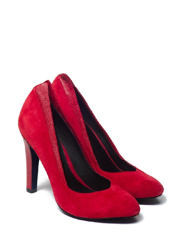 Rebecca Minkoff Darling Heels Red Suede in Red | Lyst