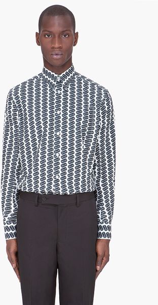 Saint Laurent White Razor Blade Shirt in White for Men