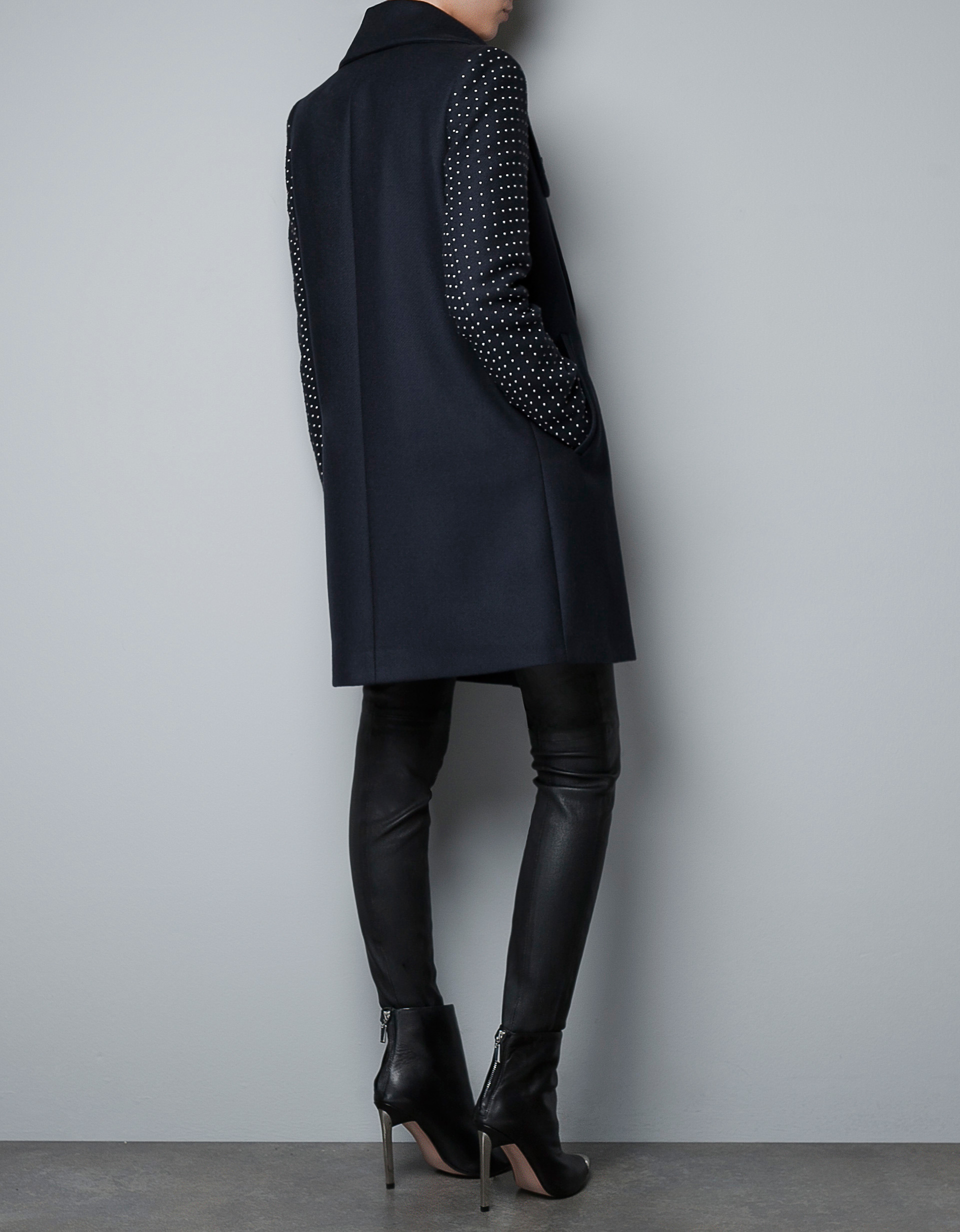 shiny zara coat