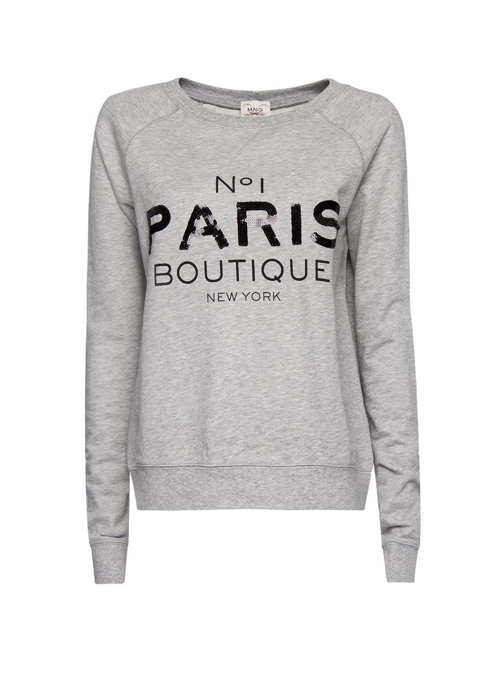 Mango Paris Sweatshirt in Gray | Lyst