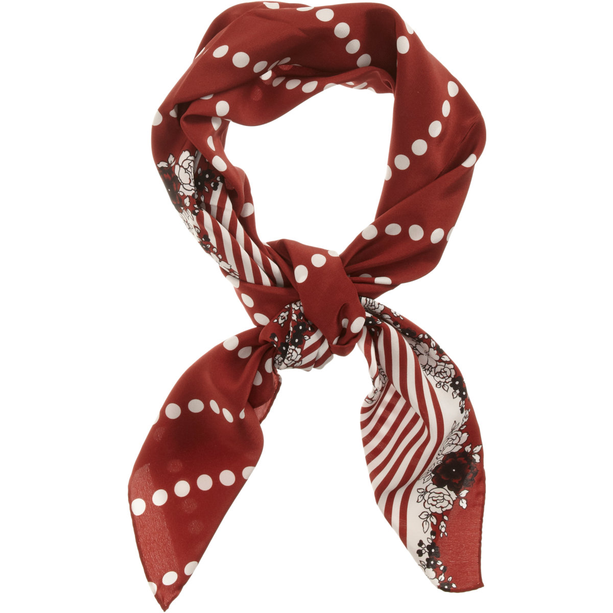 Marni Polka Dot Scarf in Red (floral) | Lyst