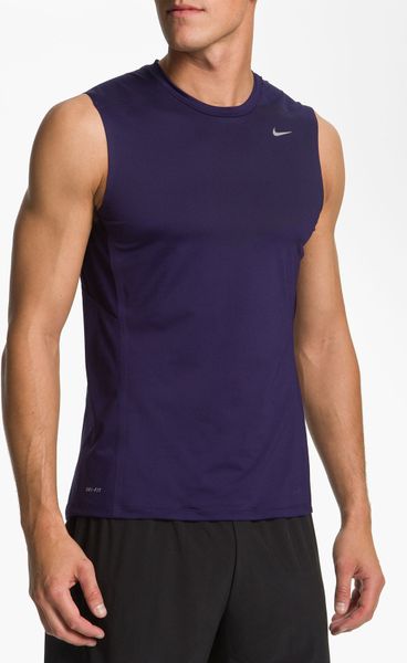 Nike Swift Muscle Sleeveless Tshirt in Purple for Men (imperial purple ...