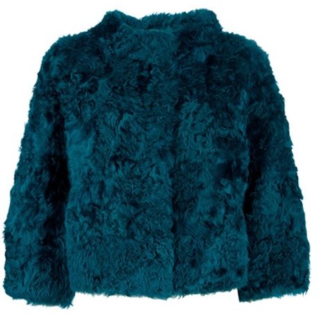 P.a.r.o.s.h. Fur Jacket in Blue (turquoise) | Lyst