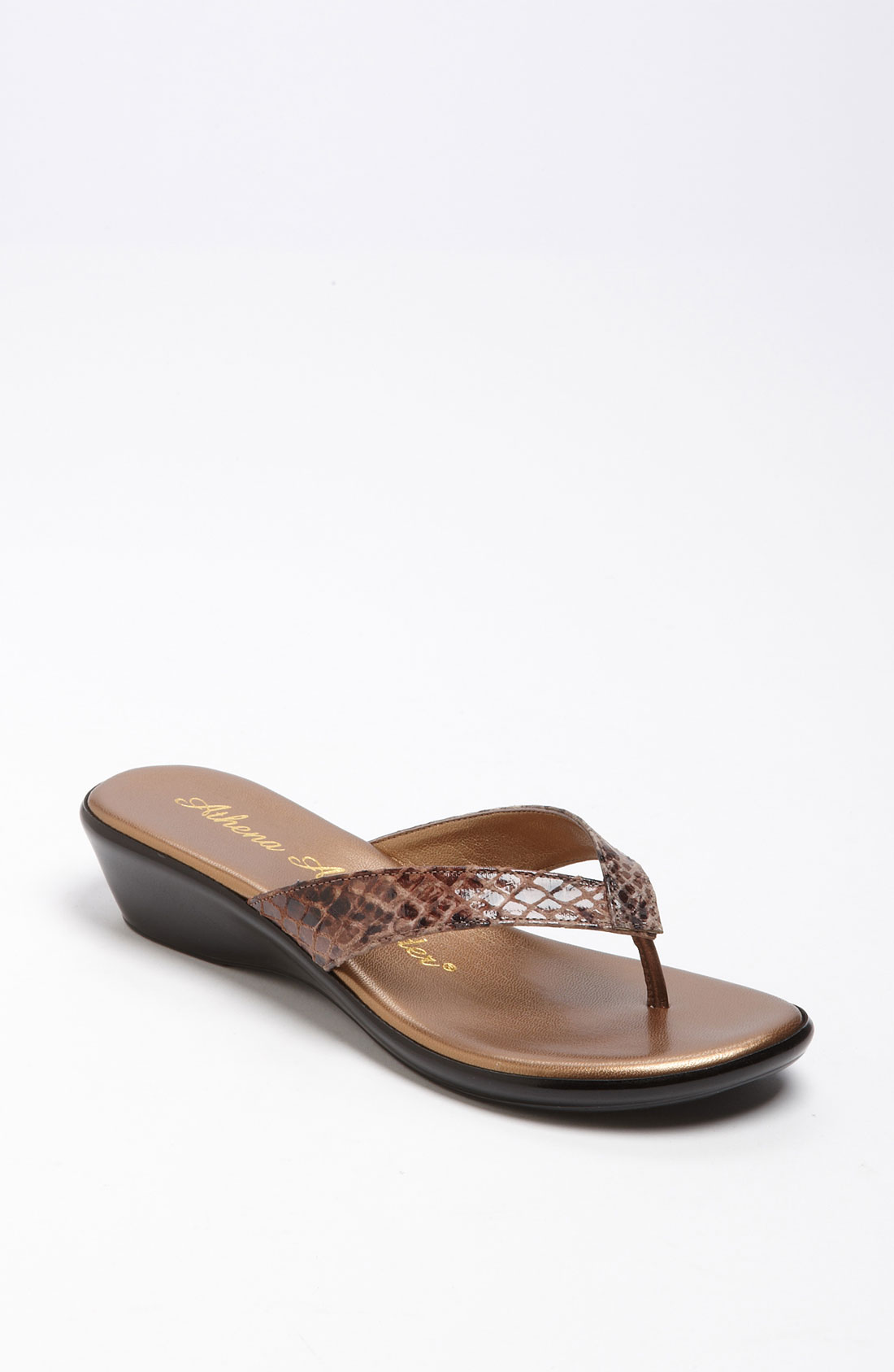 Athena Alexander Marie Sandal in Brown (brown reptile) | Lyst