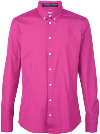 Lyst - Frankie Morello Button Down Shirt in Pink for Men
