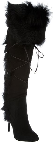 Sergio Rossi Knee High Boot in Black | Lyst