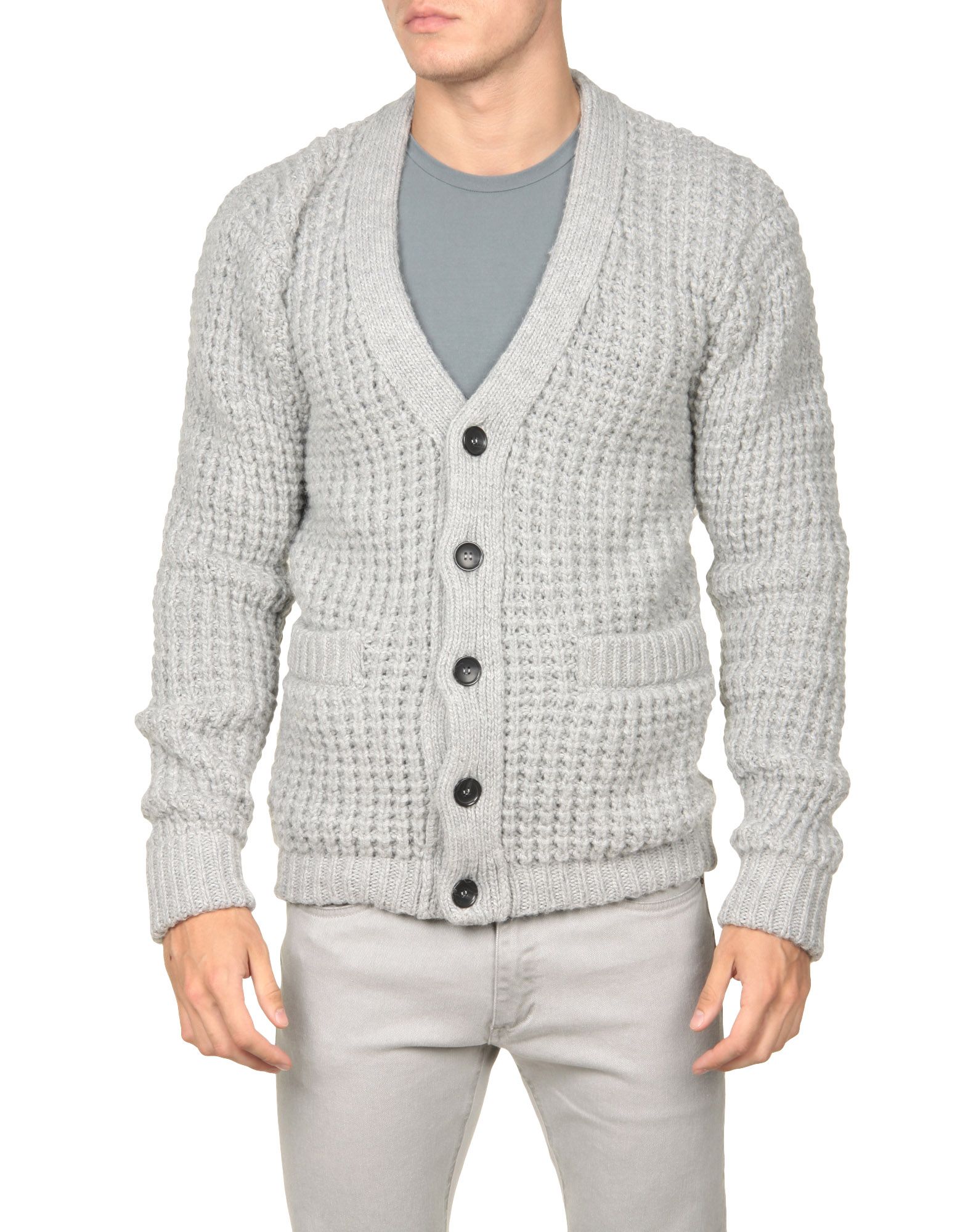 Lyst - Dolce & Gabbana Waffle Knit Cardigan in Gray for Men