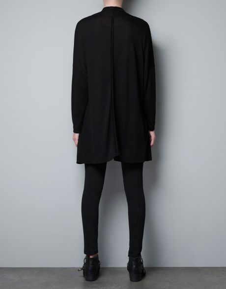 Zara Cardigan Jacket in Black | Lyst