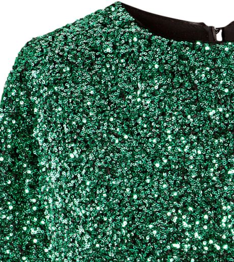 H&m Dress in Green | Lyst