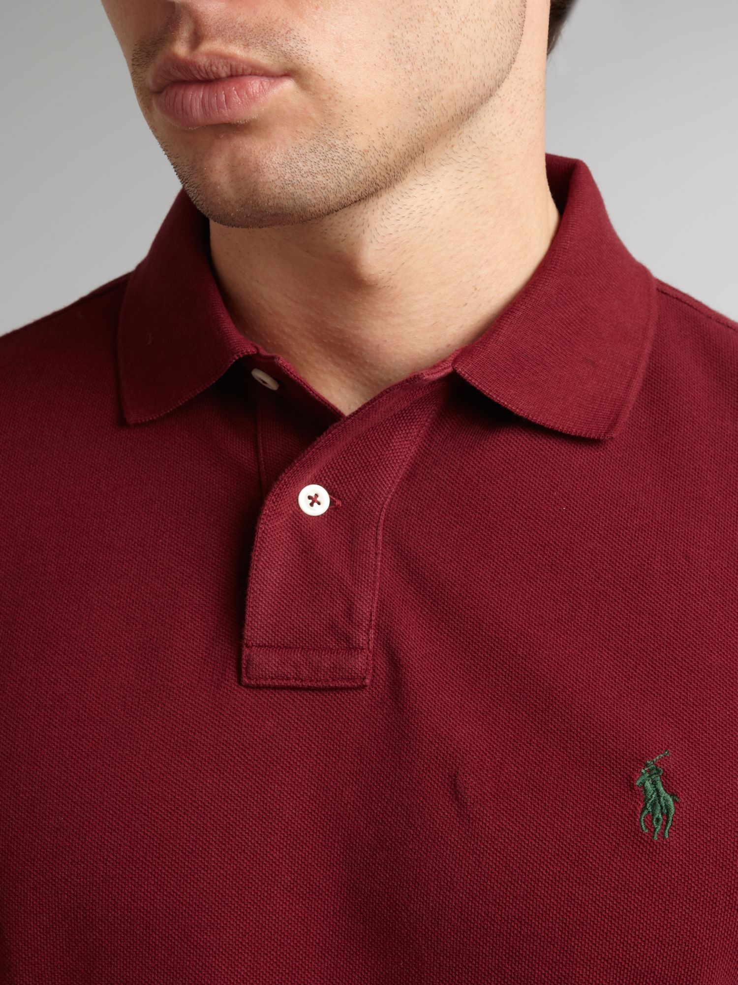 fitted polo shirt