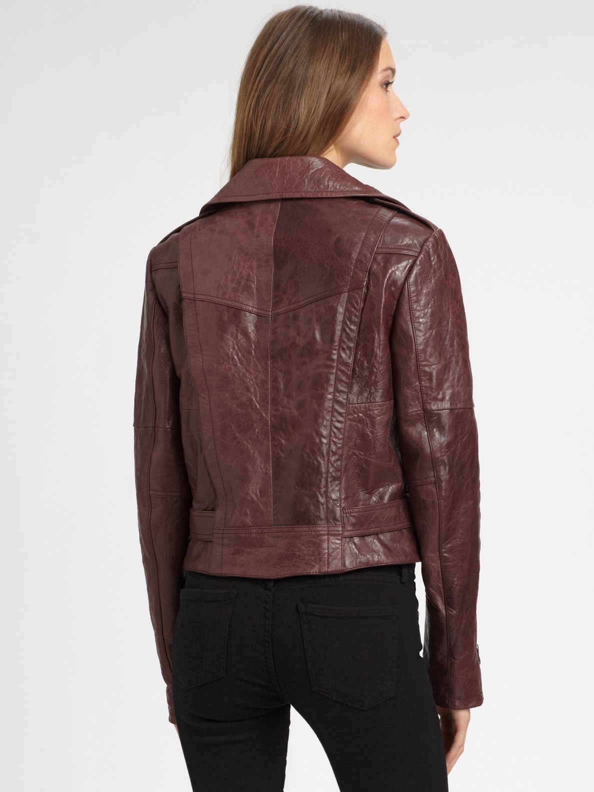 Lyst - Rebecca Minkoff Wolf Leather Jacket in Purple