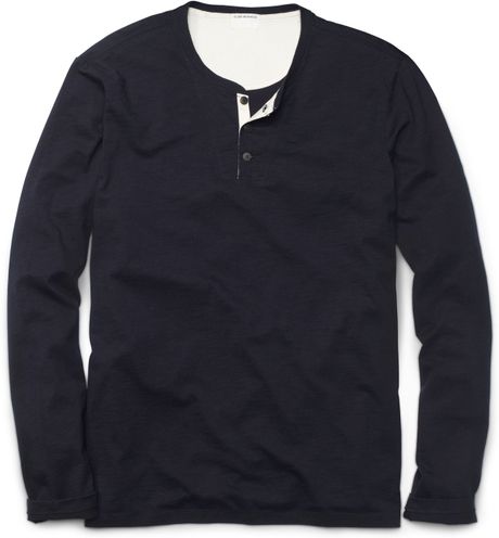 Club Monaco Chase Henley in Blue for Men (perfect navy) | Lyst