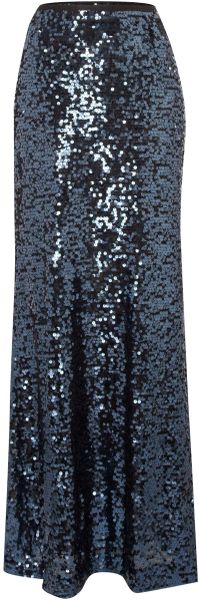 Episode Sequin Maxi Skirt in Blue (navy) | Lyst