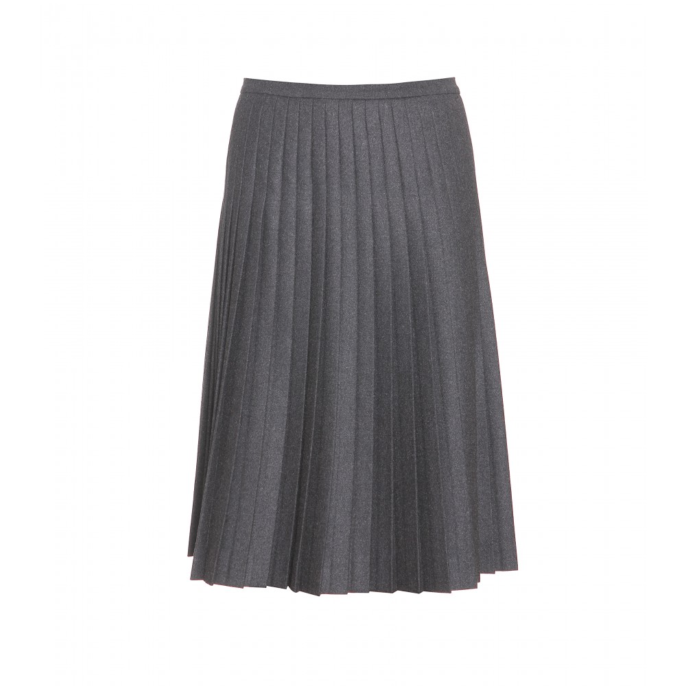 Fendi Pleated Skirt in Gray (grey) | Lyst