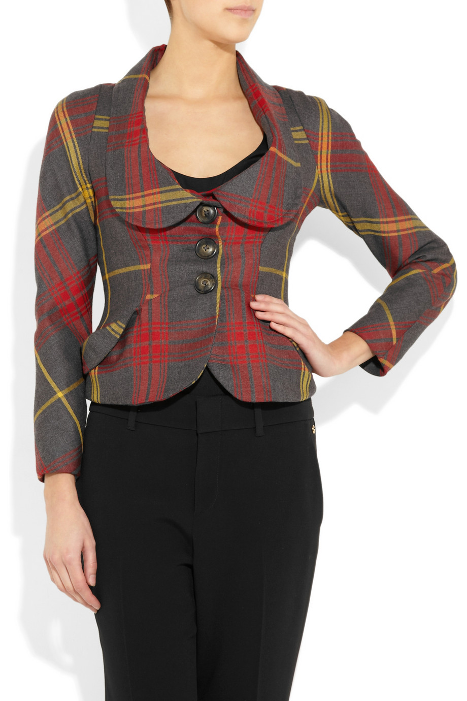 Lyst Vivienne westwood anglomania Scale Tartan Wool Jacket in Red