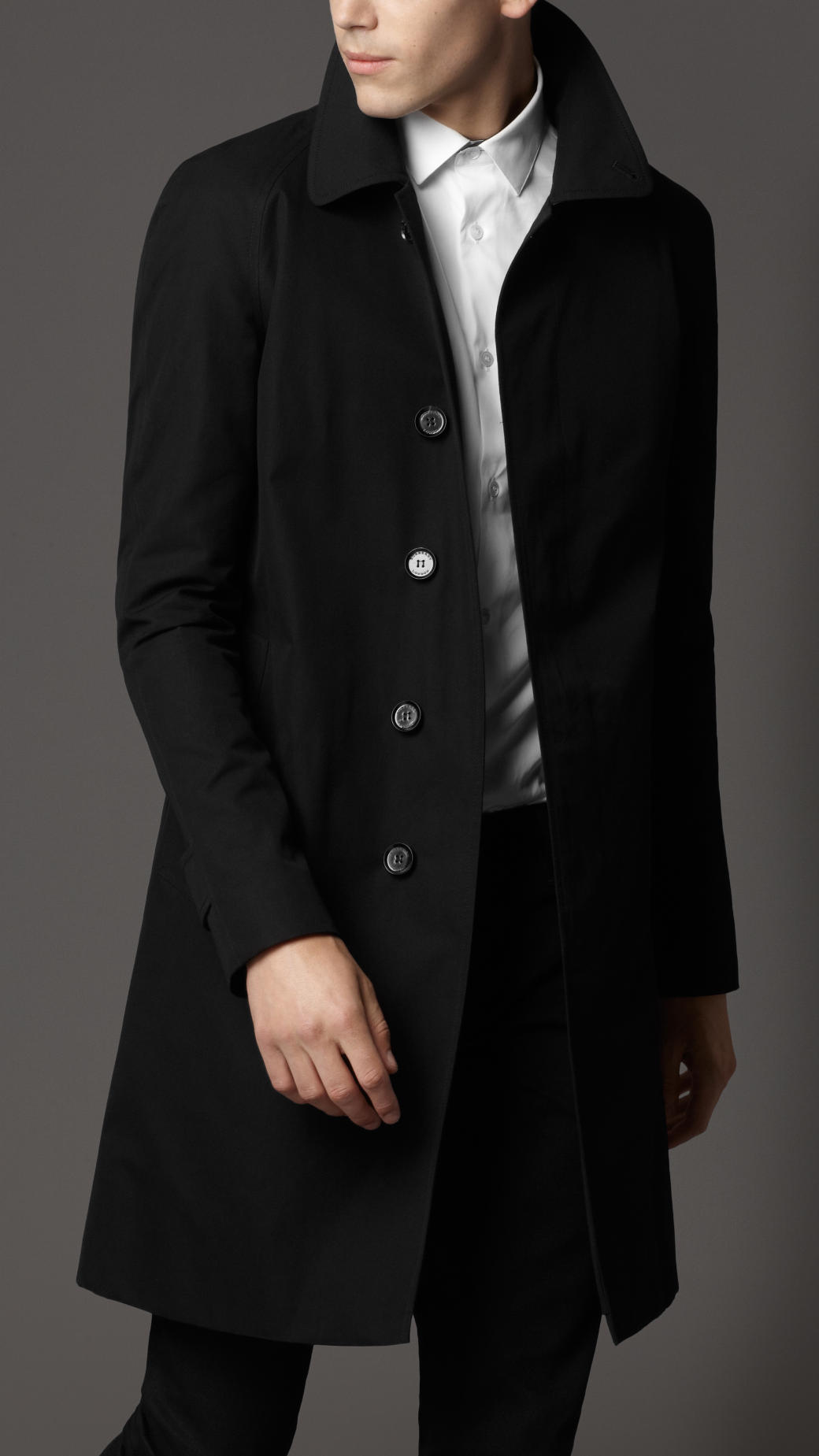 Men'S Trench Coat Men Classic Double Breasted Trench Coat