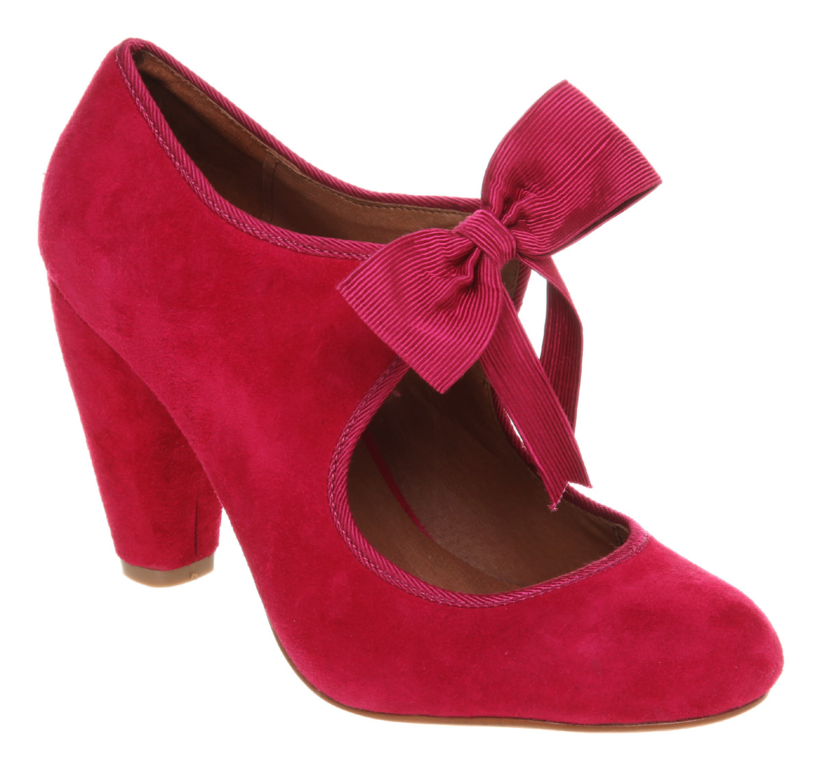 Lyst Office Take A Bow Pink Suede In Gallery