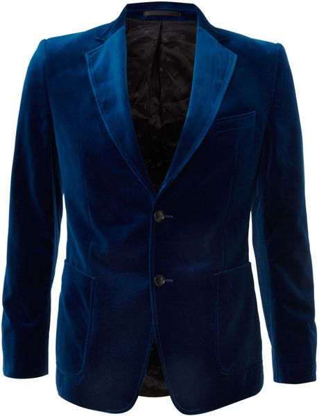 Patrick Cox Velvet Jacket in Blue for Men (teal) | Lyst