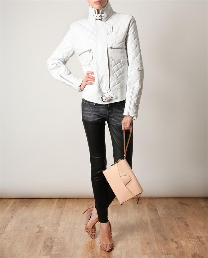 Christian louboutin Pigalle Spiked Patent Leather Pumps in Beige ...  