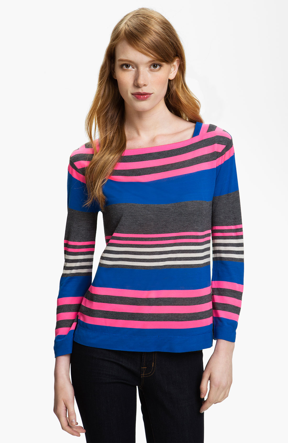 Marc By Marc Jacobs Flash Stripe Top in Blue (night grey melange) | Lyst