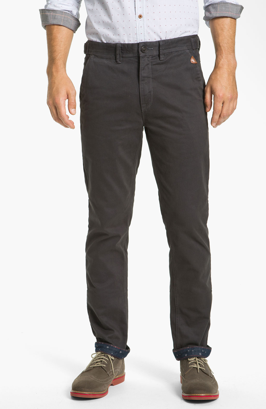 Ted Baker Lucchin Slim Fit Chinos in Gray for Men (charcoal) | Lyst