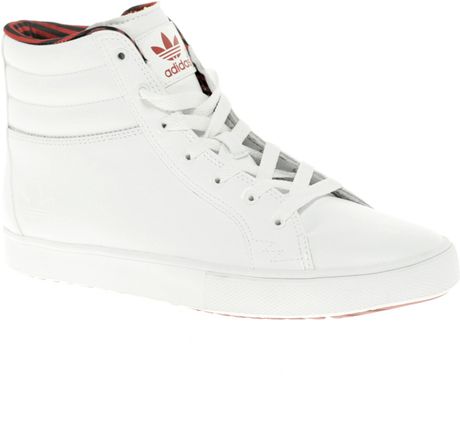 Adidas Valley High Top Trainers in White | Lyst