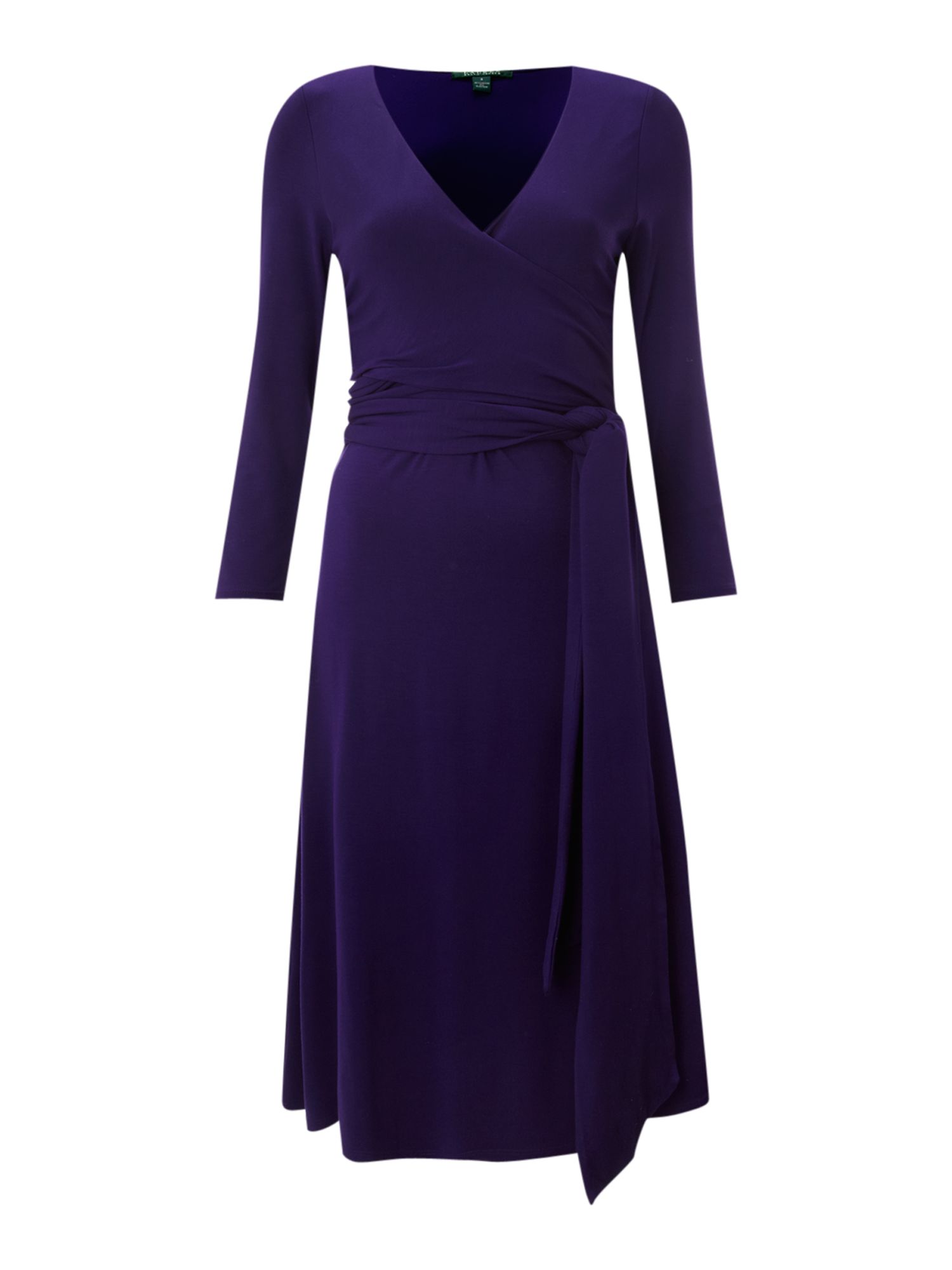 Lauren By Ralph Lauren Kaydence Jersey Wrap Dress in Purple | Lyst