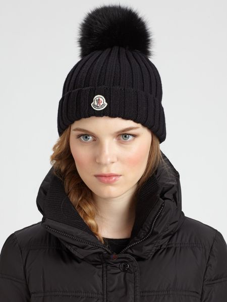 fur pom hat london pom Black Lyst Pompom Fur Hat in Moncler fur pom hat london pom Black Lyst Pompom Fur Hat in Moncler