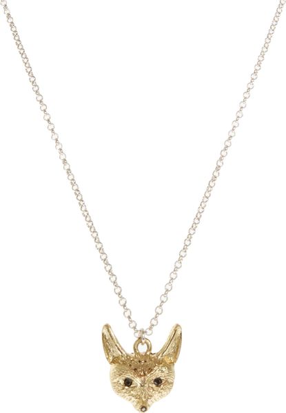 French Connection Fox Pendant Necklace in Gold (goldandsilver) | Lyst