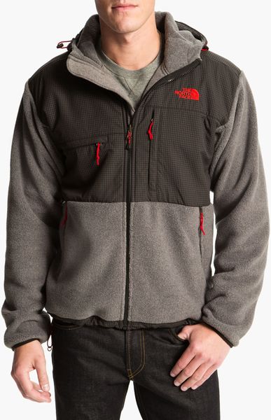 The North Face Denali Hooded Recycled Fleece Jacket in Gray for Men ...