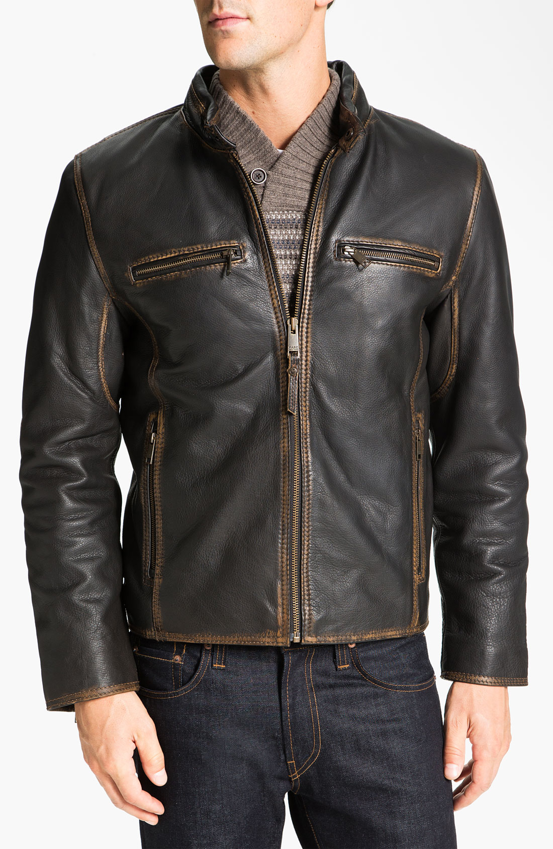Marc New York Cuervo Leather Jacket in Black for Men | Lyst