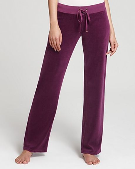 Juicy Couture Terry Original Leg Terry Drawstring Pants in Purple ...