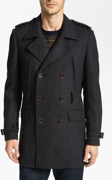 Ted Baker Normac Wool Blend Trench Coat in Gray for Men (charcoal) | Lyst