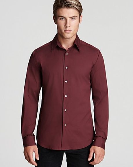 Theory Sylvain Wealth Sport Shirt Slim Fit in Red for Men (scalloway ...