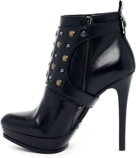 Michael Michael Kors Studded Ankle Boot in Black | Lyst