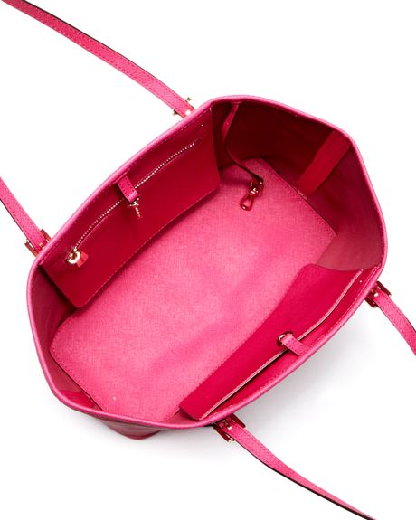 Michael Michael Kors Small Jet Set Saffiano Travel Tote in Pink | Lyst