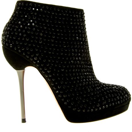 Carvela Kurt Geiger Glimmer Studded Shoe Boots in Black | Lyst
