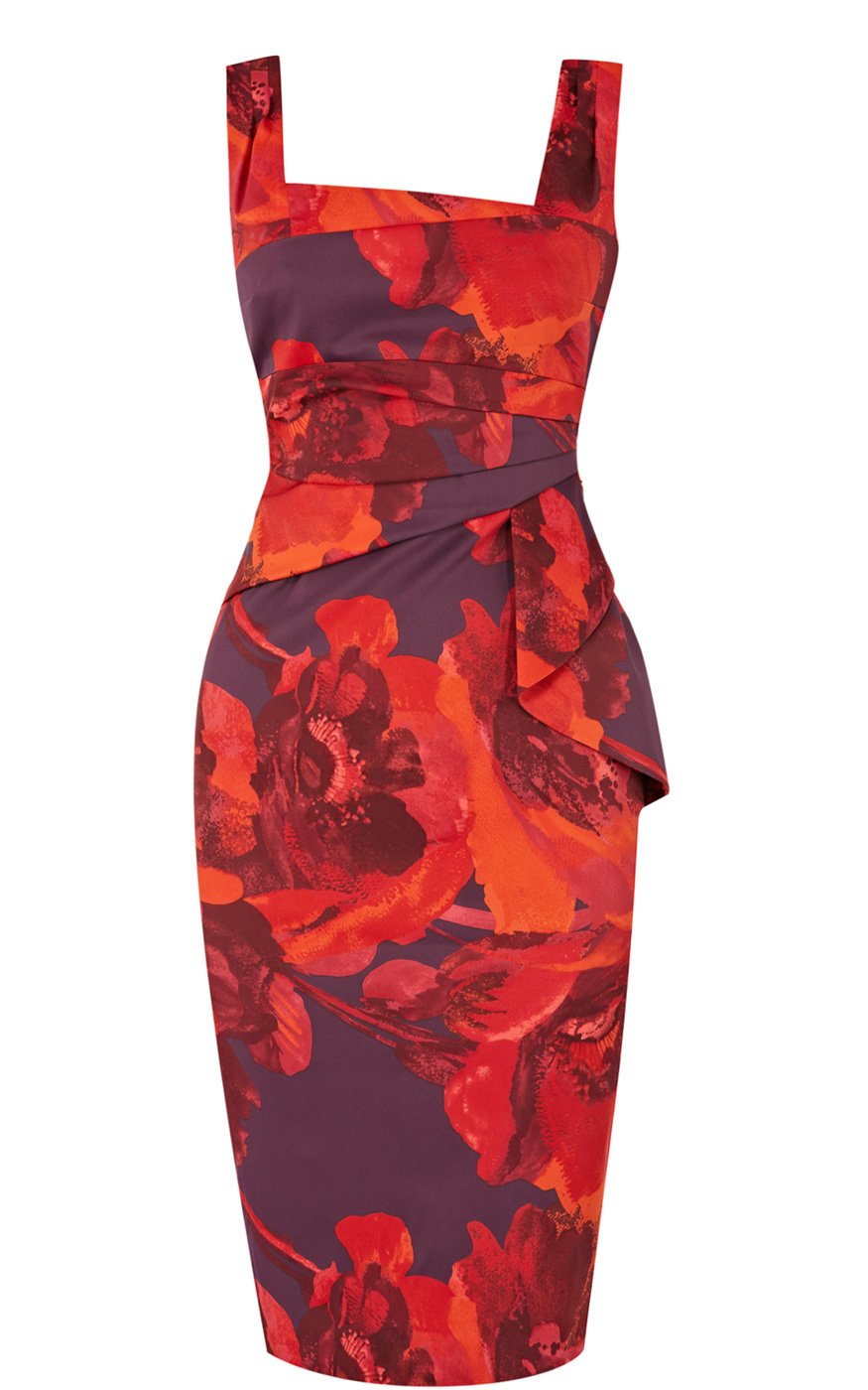 Lyst Karen millen Check Lace Midi Skirt in Blue