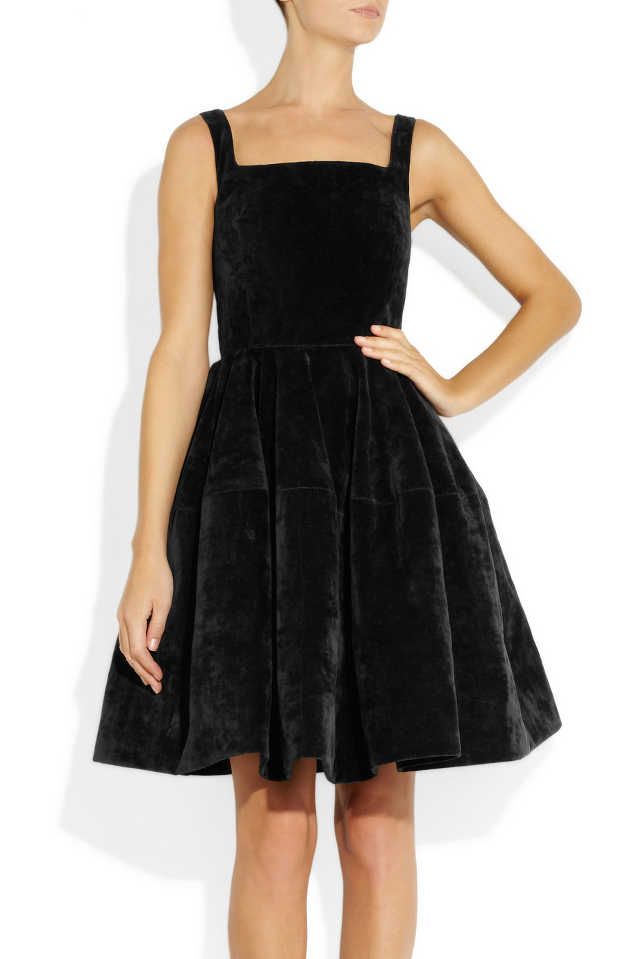 Lanvin Velvet Dress in Black Lyst