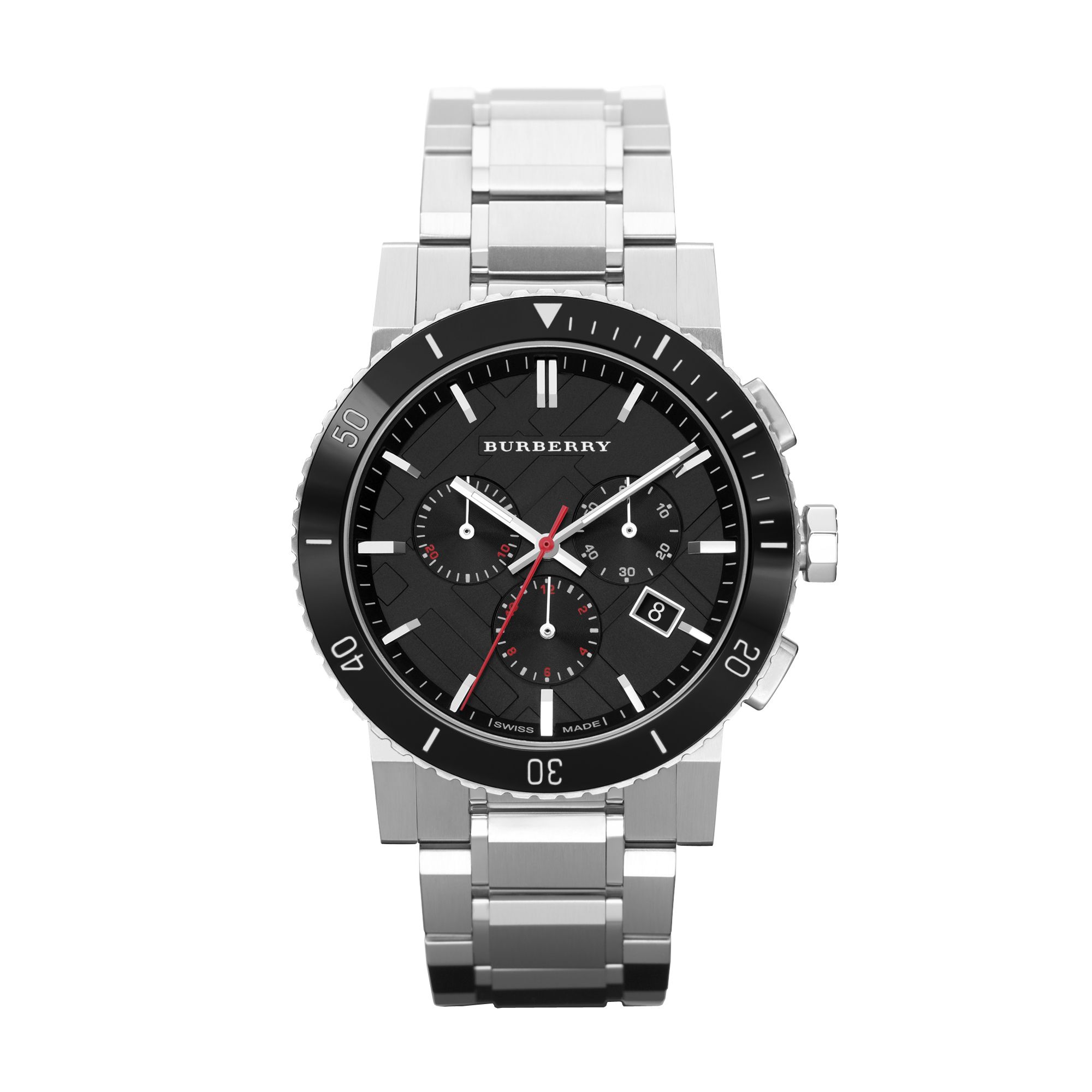 Burberry Heritage Mens Watch in Silver for Men | Lyst