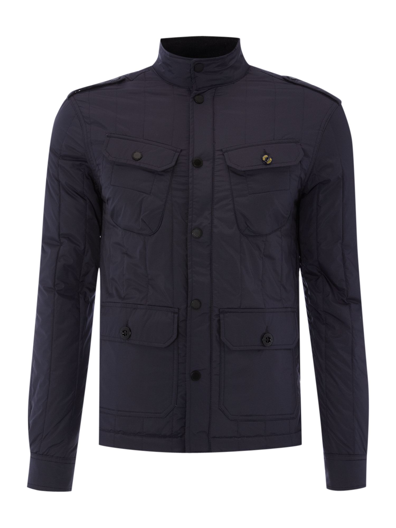 Lyst - Gio Goi Quilted Striped Jacket in Blue for Men